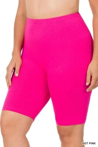 1X 2X 3X Premium Cotton Biker Bike Shorts Cycling Gym Soft Stretch Leggings - Picture 1 of 36
