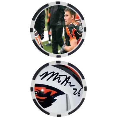 Mike Hass Oregon State College Football Hall of Fame Chip - SIGNED - Image 1 of 2