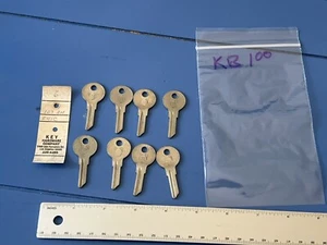 Vintage Independent Lock Co ILCO 103 AM 8 Uncut Key Blanks KB100 - Picture 1 of 13