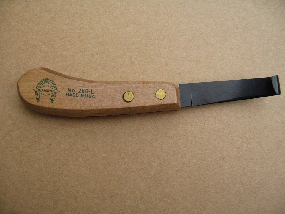 Hufmesser Diamond USA breite Klinge links Holzgriff 280L