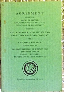 September 1957 Abkommen zwischen New York New Heaven Hartford Railroad Company - Bild 1 von 2