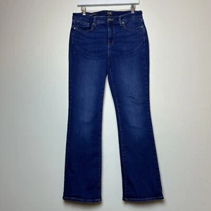 Pantalones de mezclilla para mujer Nydj 8 azules Barbara Bootcut elevación pliegue tiro alto informales occidentales - Imagen 1 de 12