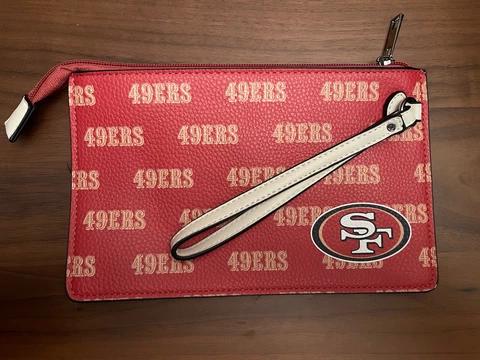 San Francisco 49ers NFL Victory Wristlet Fashion Handbag with Strap Cover