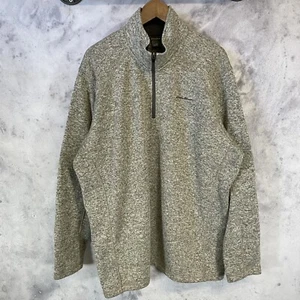 Eddie Bauer Sweatshirt Mens 2XL 1/4 Zip Heather Gray Fleece Outdoor - Picture 1 of 8