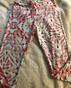 Pigiama donna leggings curvy alti LuLaRoe vita taglia 32” nuovo come nuovo/rosa pantaloni - Foto 1 di 2