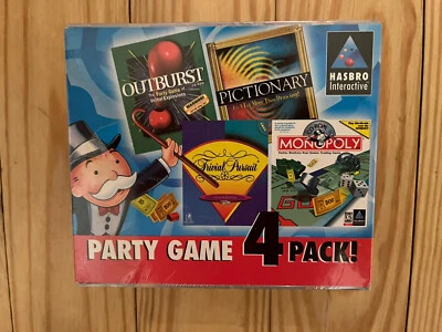 Hasbro Interactive 4 Pack CD-ROM PC Outburst,Pictionary,Trivial Pursuit&Monopoly - Image 1 of 2