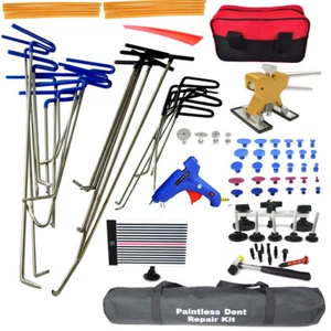 Kit extractor de abolladuras sin pintura extractor de abolladuras de automóvil con pestañas extractoras de pegamento abolladura de vehículo - Imagen 1 de 12
