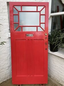 Reclaimed Cottage Art Deco Nouveau Front Door - H 1990mm x W 912mm x D 47mm