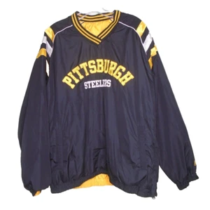 NFL Pittsburgh Steelers Giacca Reversibile Raso Uomo Taglia L Nero/Oro - Foto 1 di 9