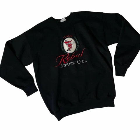 UNLV Rebels Athletic Club Sweatshirt Mens XL Embroidered Mascot Logo Cover
