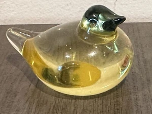 Vintage kleiner Glasvogel Briefbeschwerer Kunstglas 3 Zoll - Bild 1 von 8
