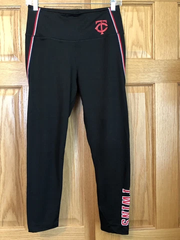 Victoria Secret Pink W/ 5th & Ocean MLB MN TWINS Athletic Capri Leggings medium Cover