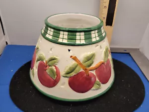 Small Jar Candle Shade Apple Themed 3x4.5 inches by Waxcessories 315 - Picture 1 of 3