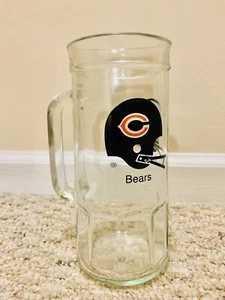 Vintage 1970's Official NFL Chicago Bears Fisher Nuts Glass Beer Mug- BRAND NEW! - Picture 1 of 11