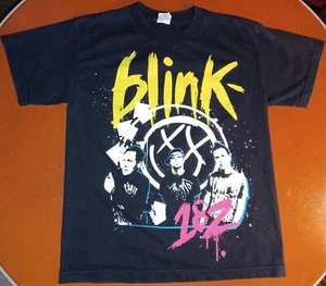 Blink 182 Summer 2009 Tour T Shirt Youth Large Black Graphic Print Double Sided - Picture 1 of 6