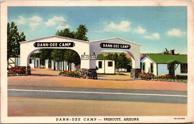 Prescott Arizona Dann-Dee Camp Cottages Hwy 89 Vintage Postcard - Image 1 of 2