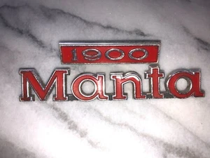 Vintage Opal Manta Metal Car Emblems 1900 Logo - Picture 1 of 2