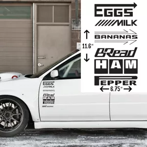 Grocery List Sponsor Decal Pack Door Stickers Milk Eggs Bread Ham Pepper Banana - Picture 1 of 3