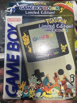 Nintendo Game Boy Color Pokemon Pikachu Dorado y Plata Edición Limitada Foto 1 de 4
