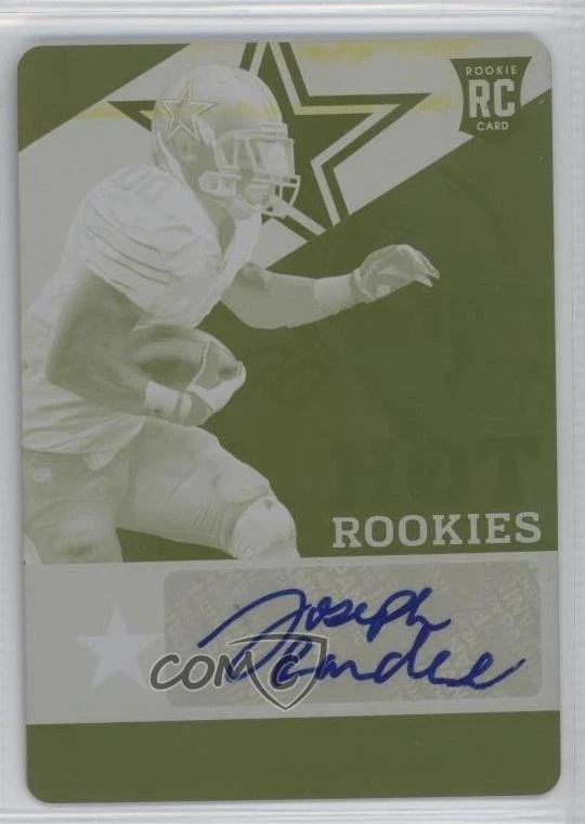 2013 Score Printing Plate Yellow Signatures 1/1 Joseph Randle #20 Auto RC 0o9 - Image 1 of 3