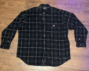 Ralph Lauren Golf Tilden XXL Corduroy Plaid Button Down Shirt Blackwatch Tartan - Picture 1 of 4