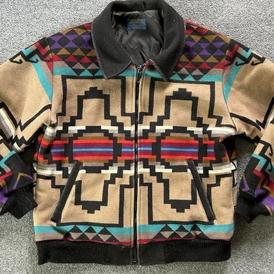 Pendleton Jacket Men arge Western Wear Chief Joseph Native Wool VTG USA Aztec - Image 1 of 4