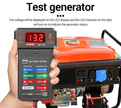 12V Car Battery Tester | Load Analyzer & Capacity Checker with LED Display - Image 1 of 4