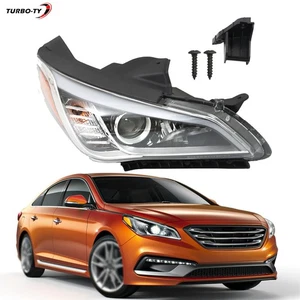 Front Headlight Headlamp For Hyundai Sonata 2015-2017 Right Side Halogen Clear - Picture 1 of 12