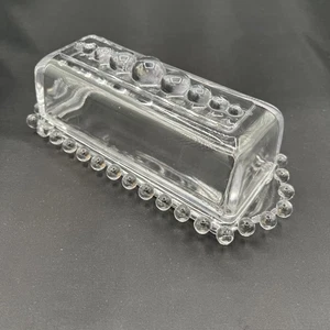 Vintage Kerzendocht Imperial Glas Mid-Century 1/4 Pfund Butterdose mit Deckel - Bild 1 von 6