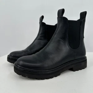 Bota Chelsea Everlane The Lug en Negro talla 7.5 Para Mujer Cuero Tobillo Suela Gruesa - Imagen 1 de 8