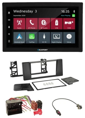 Blaupunkt DAB Bluetooth USB MP3 2DIN Autoradio für BMW 5er E39 X5 Quadlock - Bild 1 von 4