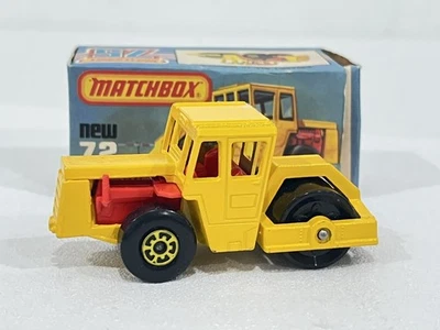 Matchbox Lesney Superfast Lot Bomag Road Roller Yellow NICE! - image 1 of 4