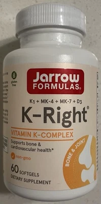 Jarrow Formulas K-Right Vitamina K-Complex - 60 Cápsulas Blandas - Caduca 08/2027 Foto 1 de 3
