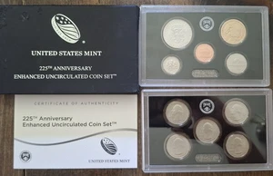 2017 United States Mint 225th Anniversary Enhanced Uncirculated Coin Set  COA - Picture 1 of 7