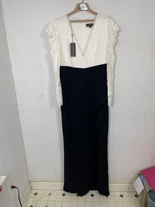 Abito Tadashi Shoji donna 16 pizzo manica lunga mamma abito formale BTF21173LX - Foto 1 di 11