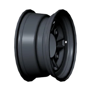 Polaris Rim, Front, 10 GA, 12 x 6, Matte Black, Genuine OEM Part 1521606-458 - Picture 1 of 3