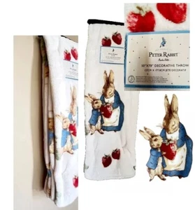 PETER RABBIT & MOTHER FRESA Peluche MANTA 50 X 70" BEATRIX POTTER Nuevo - Imagen 1 de 6