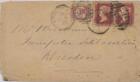 Wielka Brytania 1877 QV 1/2d różowo-czerwony pl.12 (AM) razem w parze 1d pl.184 (NK-NL, ODMIANY)