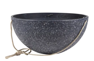 TS Topf NOVA Ø 25 x 12 cm schwarz Blumenampel Hängeampel Hängetopf Balkon Deko  - Bild 1 von 2