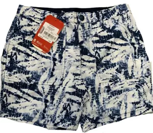 NWT The North Face Girls 10-12 Blue Tie Dye Quick Dry Camp Shorts - Picture 1 of 11