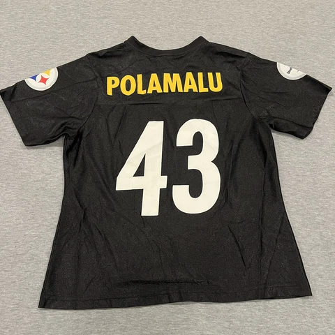 Team Apparel Pittsburgh Steelers Jersey Troy Polamalu #43 Women's Medium Cover