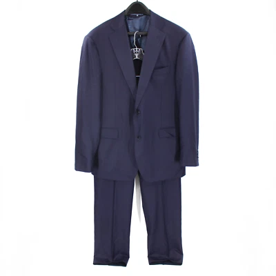 Hardy Minnis Beyond Measure Navy Wool Single Breasted 2 Pc Suit 46L Blazer Pants Foto 1 de 4