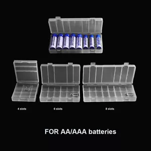 Hard Plastic Battery Case Holder AAA AA Storage Dustproof Box Holder Cover 14500