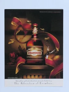 Navidad Vintage 1994 Drambuie Attraction Bonita Cinta Anuncio Impreso Original - Imagen 1 de 8