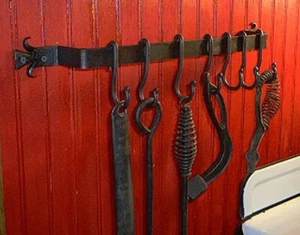 6" to 48" Iron Wall Pot Rack Utensil, hooks sold separately, I do custom work - Picture 1 of 4
