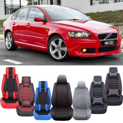 Juego completo de fundas de asiento de PU 5 asientos delanteros y traseros protectores para Volvo S40 S40 S80 S90 Foto 1 de 4