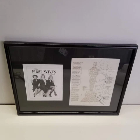 MIDLER ~ HAWN ~ KEATON ~ First Wives Club ~Framed Autogrphed Oscar  and Cast Cover