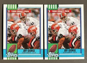 1990 Topps 2-Cards Jeff George Indianapolis Colts #298 NM or Better - Imagen 1 de 2