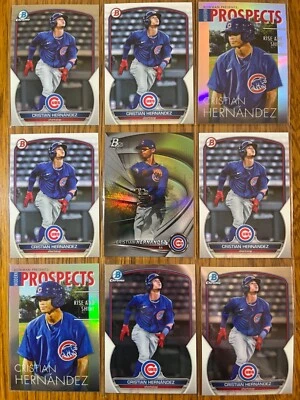 Cristian Hernandez Cubs Prospect,Bowman Chrome, Platinum,Modern Prospect Refract - Image 1 of 2