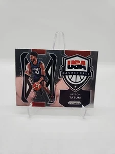2021-22 Panini Prizm Jayson Tatum No. 1 Silver NM USA Basketball Card - Picture 1 of 2